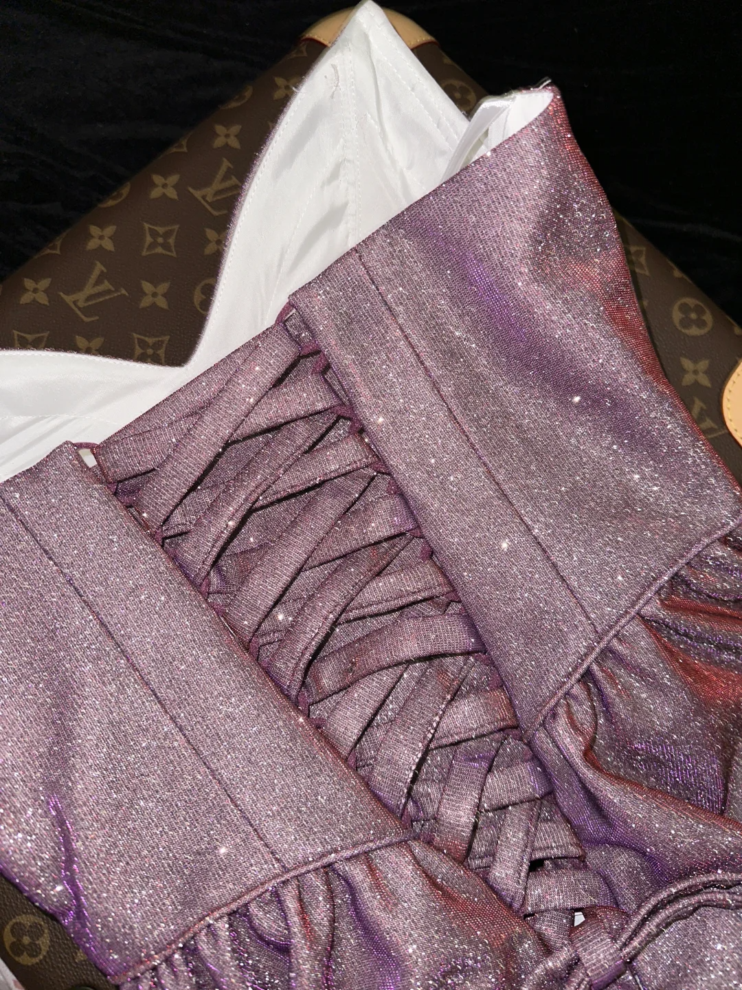 Shiny A Line Strapless Satin Sequin Without Sleeves Long Prom Dress,Evening Dress GG5559