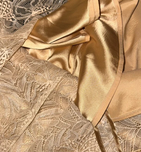 Gold Mermaid Halter Satin Lace Without Sleeves Long Prom Dress,Evening Dress GG5565