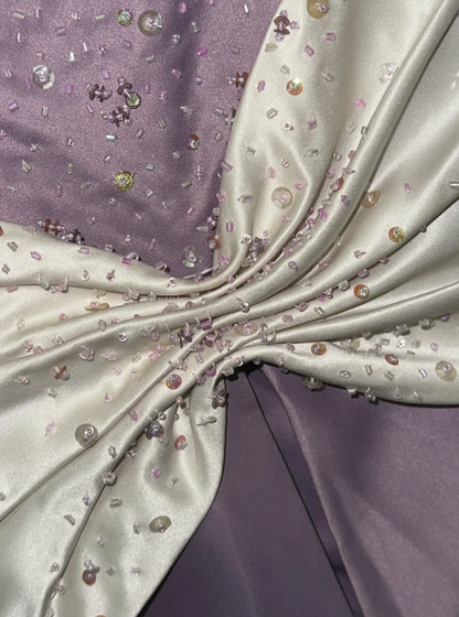 Pretty Mermaid Strapless Satin Beaded Without Sleeves Long Prom Dress,Evening Dress GG5567