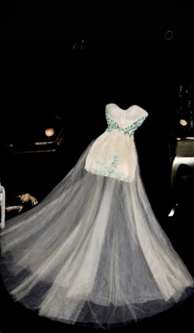 Charming Mermaid Sweetheart Tulle Sequin Without Sleeves Long Prom Dress,Evening Dress GG5569