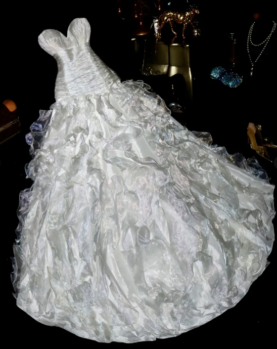 Pretty Sweetheart A Line Satin Ruffle Chiffon Without Sleeves Long Prom Dress,Evening Dress GG5575