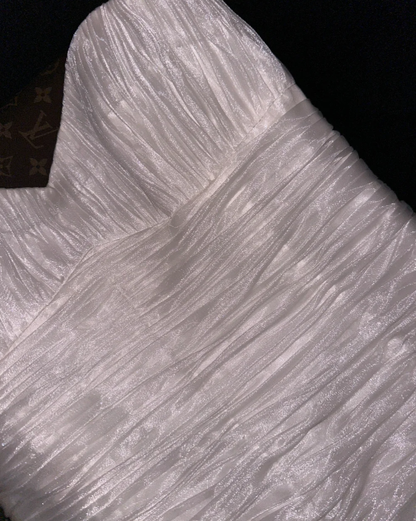 Pretty Sweetheart A Line Satin Ruffle Chiffon Without Sleeves Long Prom Dress,Evening Dress GG5575