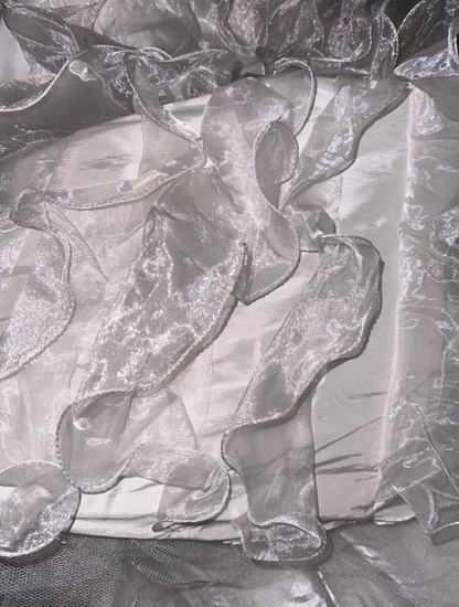 Pretty Sweetheart A Line Satin Ruffle Chiffon Without Sleeves Long Prom Dress,Evening Dress GG5575