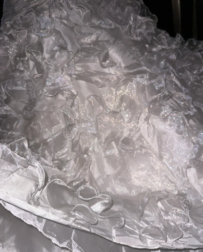 Pretty Sweetheart A Line Satin Ruffle Chiffon Without Sleeves Long Prom Dress,Evening Dress GG5575