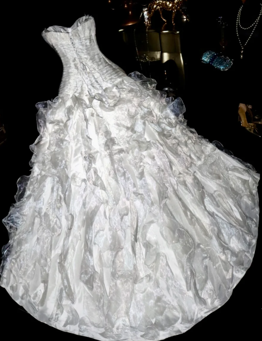 Pretty Sweetheart A Line Satin Ruffle Chiffon Without Sleeves Long Prom Dress,Evening Dress GG5575