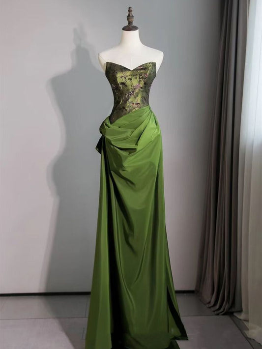 Exquisite A Line Sweetheart Embroidery Sheath Long Prom Dress,Evening Dress GG600