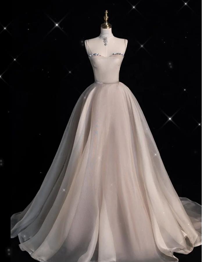 Cute A Line Sweetheart Beading Tulle Long Prom Dress,Evening Dress GG631