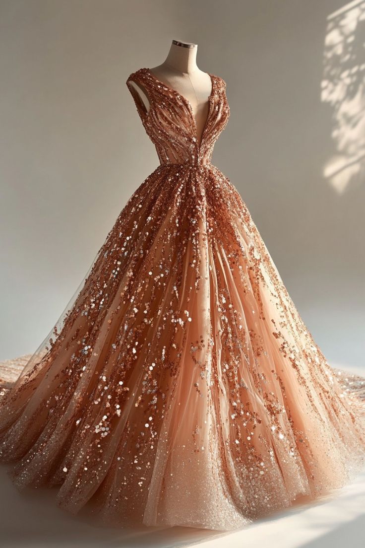 Sexy A Line V Neck Tulle Sequin Long Prom Dress,Evening Dress GG750