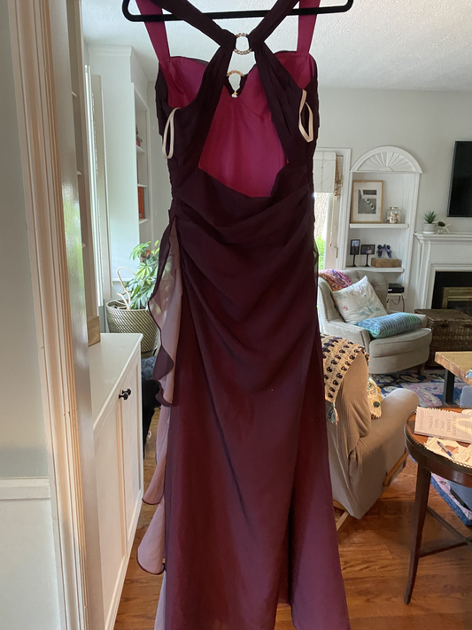 Gradient A Line Sweetheart Neckline Chiffon Long Prom Dress,Evening Dress GG783