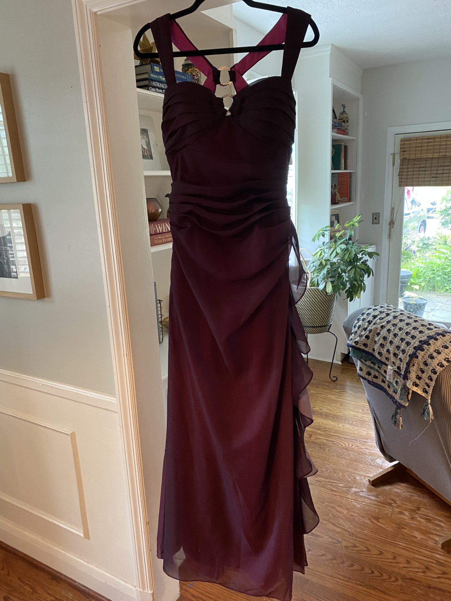 Gradient A Line Sweetheart Neckline Chiffon Long Prom Dress,Evening Dress GG783