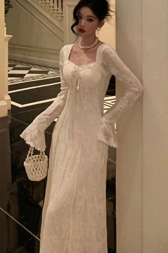 Elegant A Line Sweetheart Satin Applique Long Sleeve Long Prom Dress,Evening Dress GG794