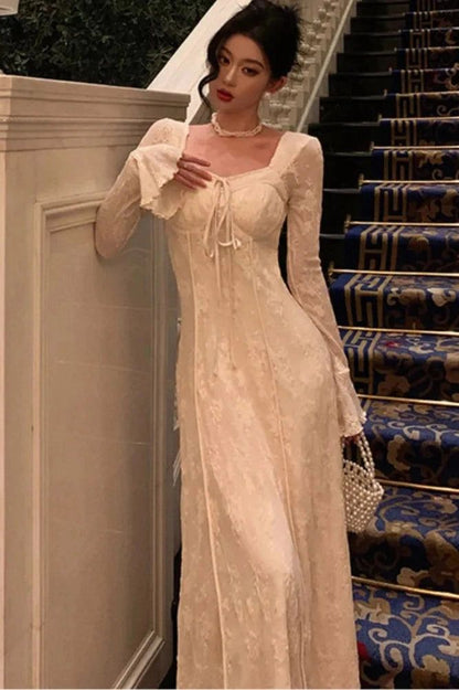 Elegant A Line Sweetheart Satin Applique Long Sleeve Long Prom Dress,Evening Dress GG794