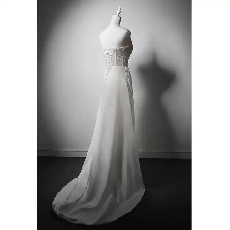 Elegant A Line Strapless Satin Pleats Applique Long Prom Dress,Evening Dress GG805