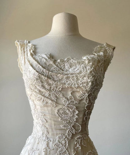 Chic A Line Satin Applique Beaded Tea Length Prom Dress,Evening Dress GG808