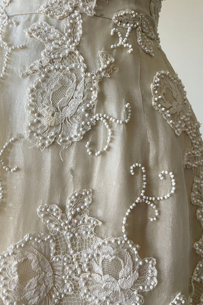 Chic A Line Satin Applique Beaded Tea Length Prom Dress,Evening Dress GG808