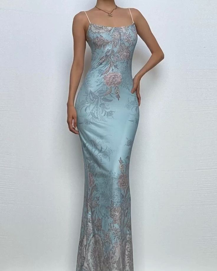 Close Fitting Mermaid Spaghetti Straps Silk Long Prom Dress,Evening Dress GG866
