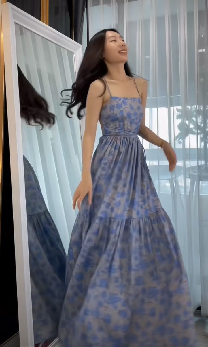 Elegant A Line Spaghetti Straps Satin Printing Backless Long Prom Dress,Evening Dress GG876