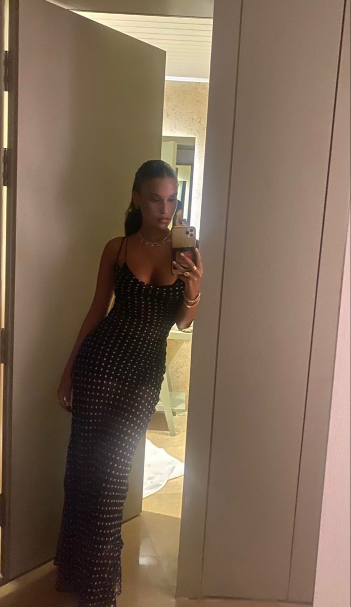 Sexy Mermaid Spaghetti Straps Black Chiffon Dots Long Prom Dress,Evening Dress GG898