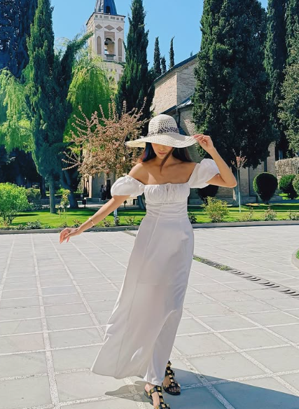 Elegant A Line Off The Shoulder White Chiffon Long Prom Dress,Evening Dress GG925