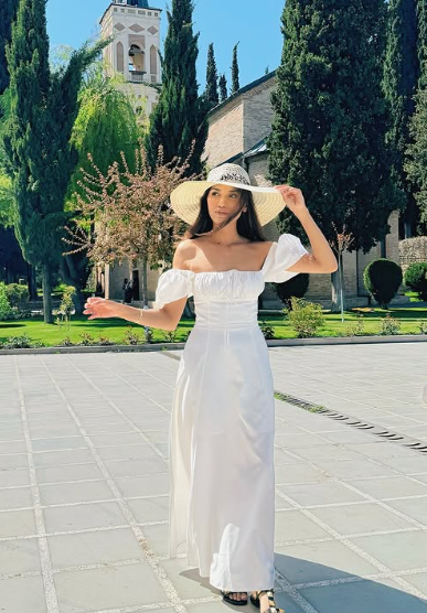 Elegant A Line Off The Shoulder White Chiffon Long Prom Dress,Evening Dress GG925