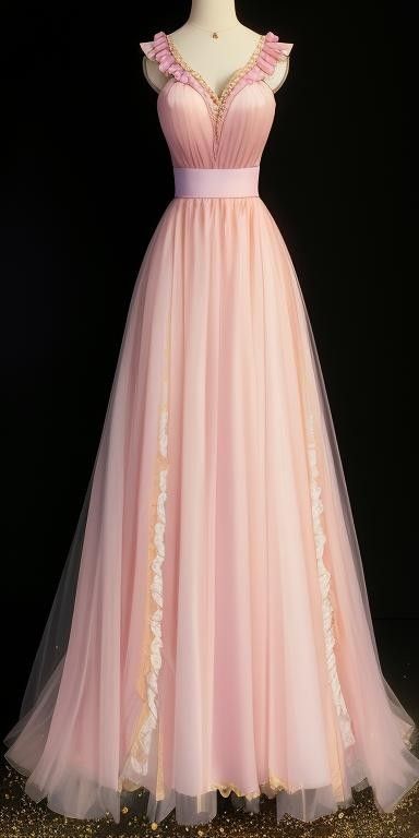 Princessful A Line Sweetheart Soft Pink Tulle Long Prom Dress,Evening Dress GG926