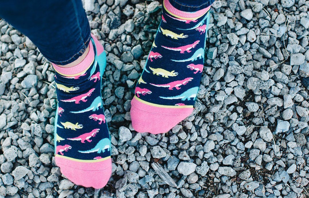 "Ankle-O-Saurus, Dinosaur Ankle Socks"