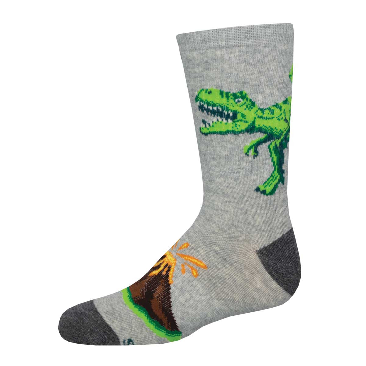 "Hear Me Roar, Dino Kids' Athletic Crew Socks (Age 7-10)"
